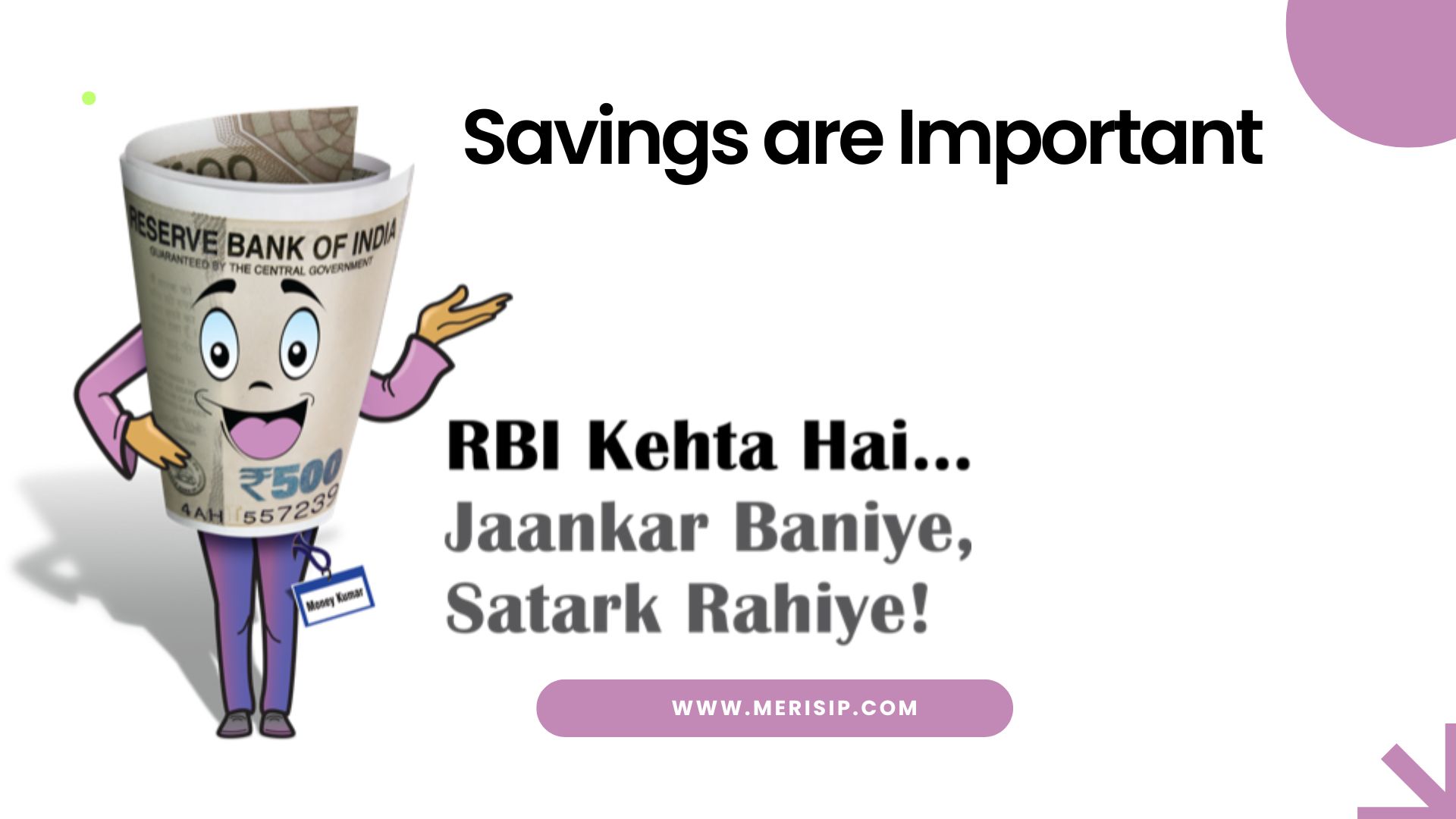 Savings are Important