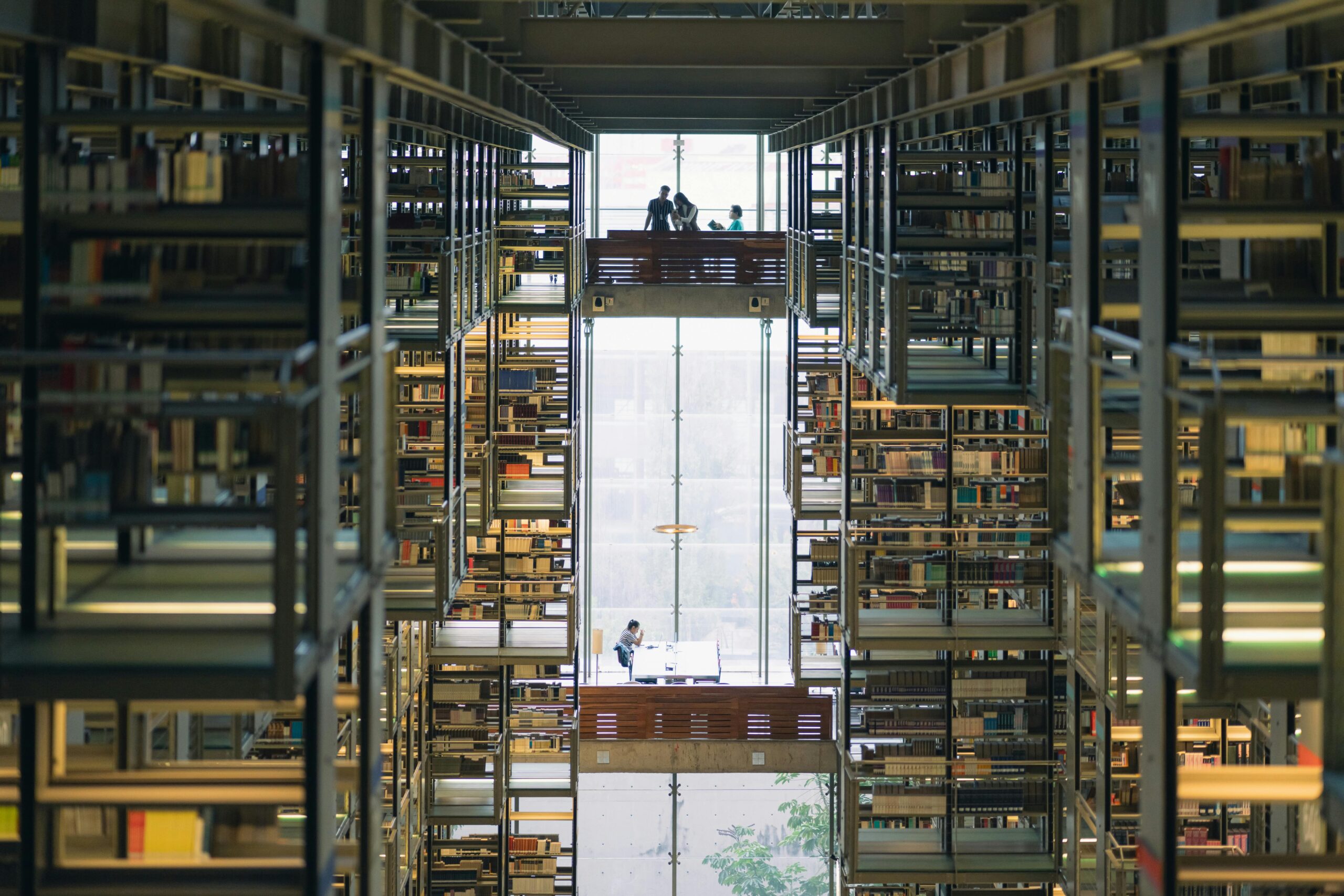 Stunning interior view of Biblioteca Vasconcelos in Mexico City, showcasing modern design.